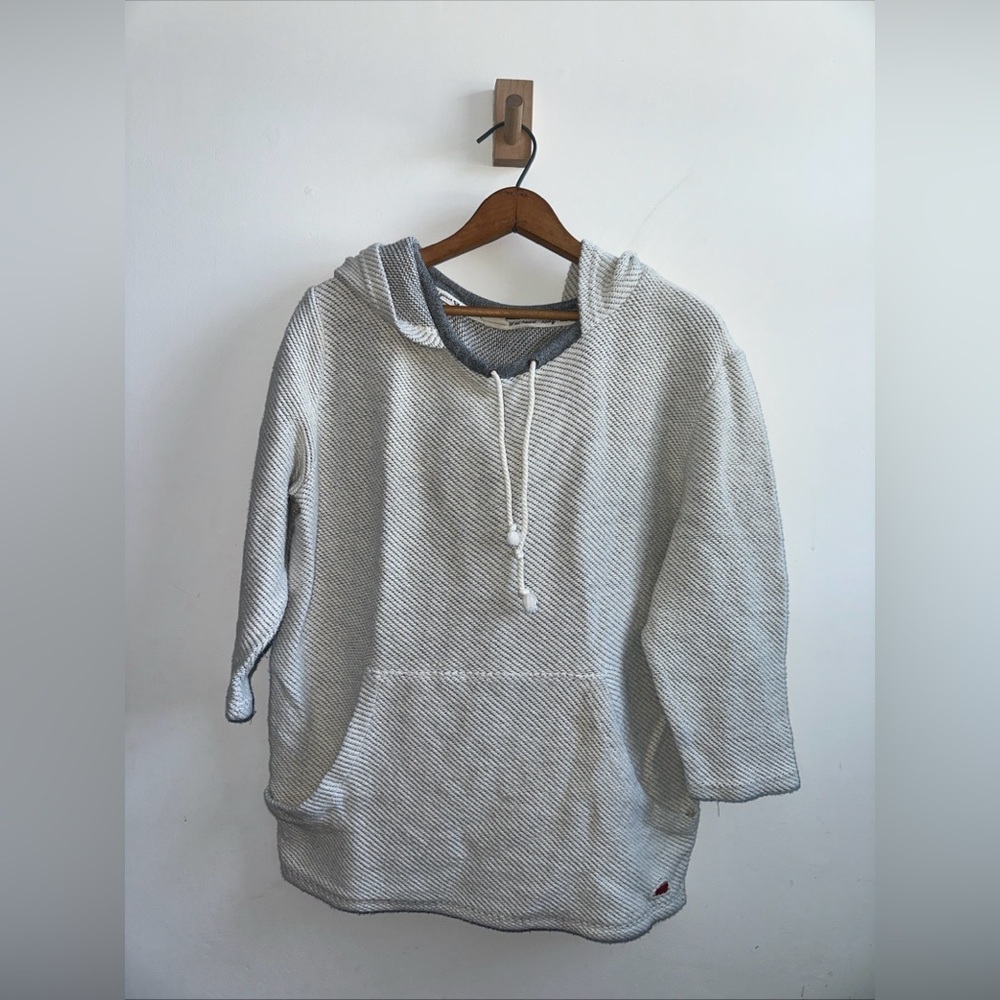 Roxy Women’s Woven Hooded Sweatshirt XL, White And Grey Weave